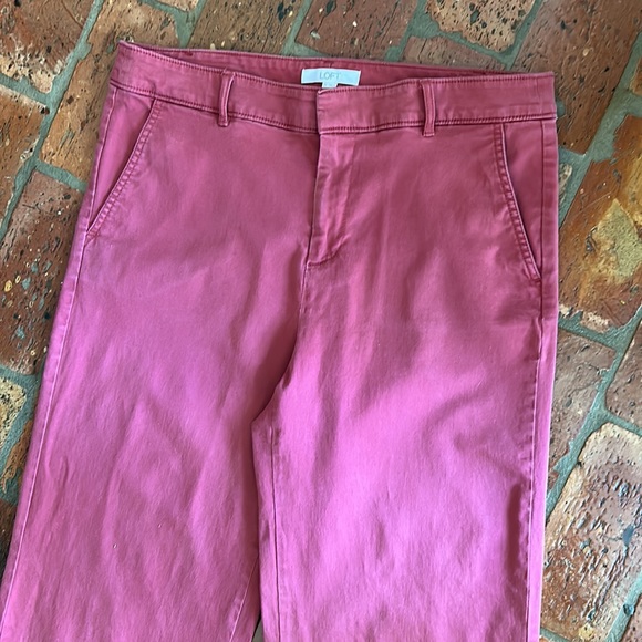 Loft dusty rose Wide leg cropped pants sz12 - Picture 3 of 9